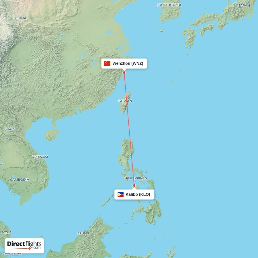 KLO - WNZ route map
