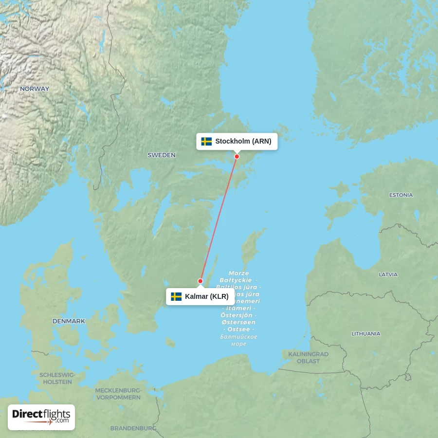 KLR - ARN route map