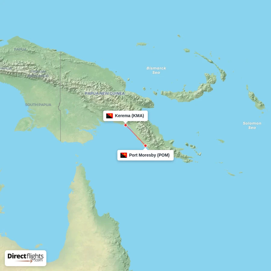 KMA - POM route map