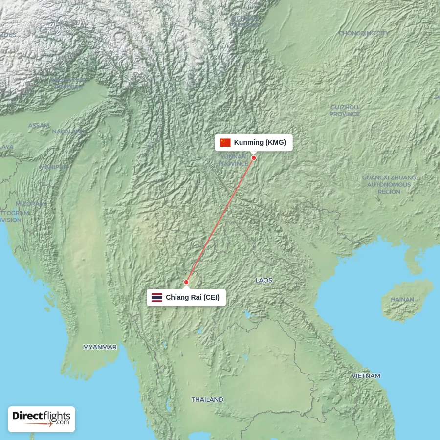 KMG - CEI route map