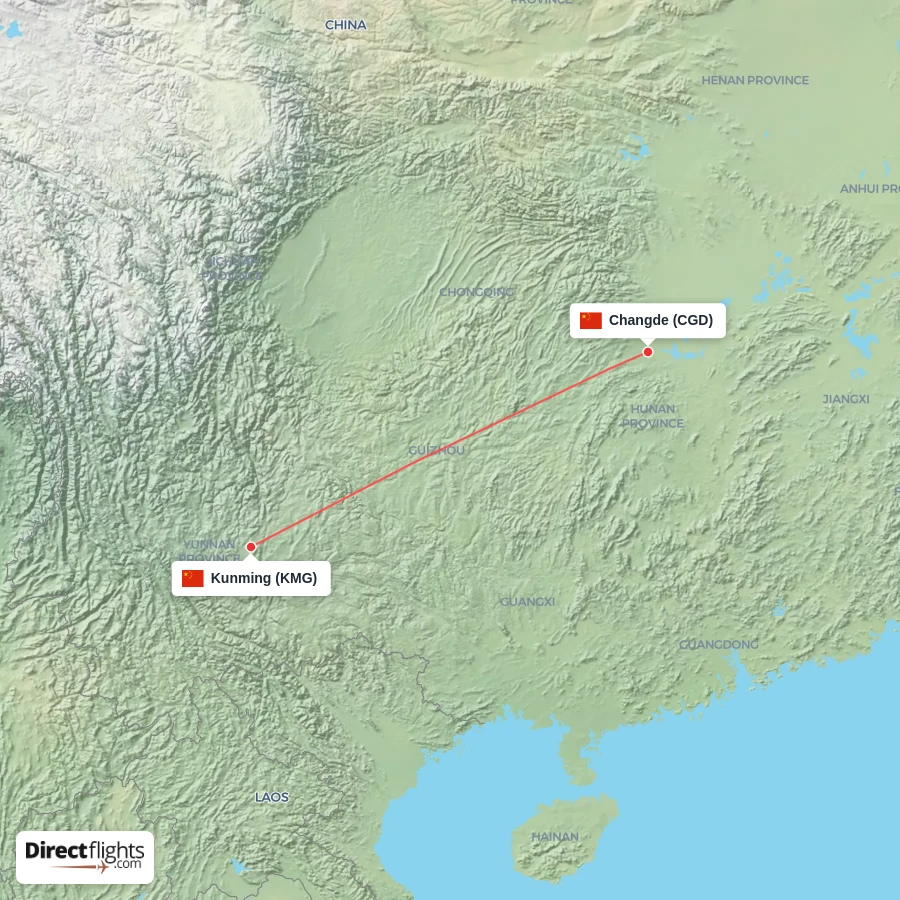 KMG - CGD route map