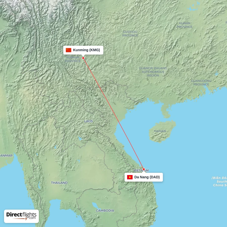 KMG - DAD route map