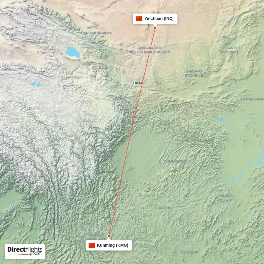 KMG - INC route map