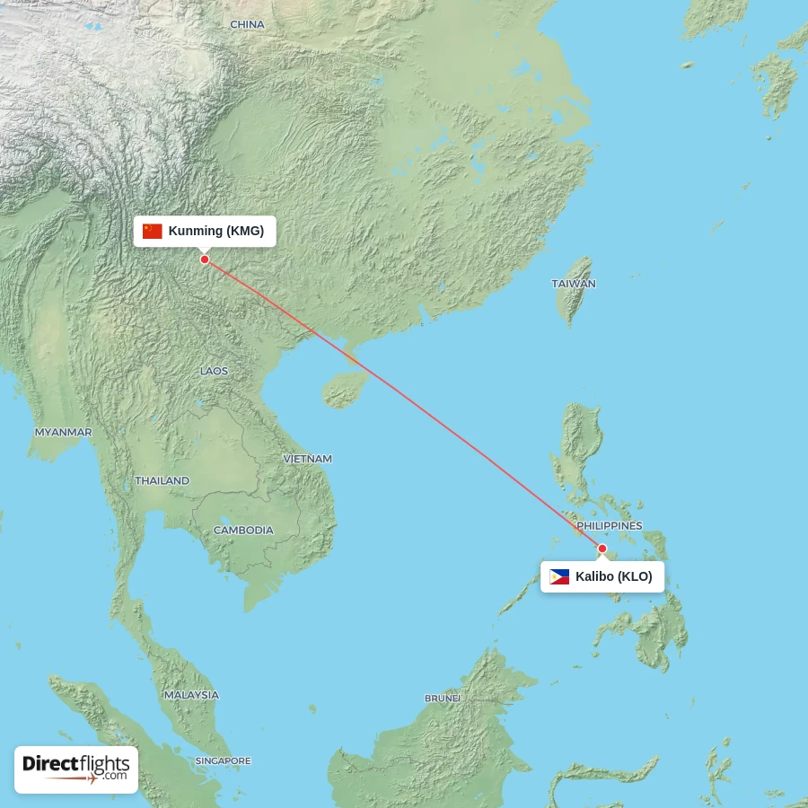 KMG - KLO route map