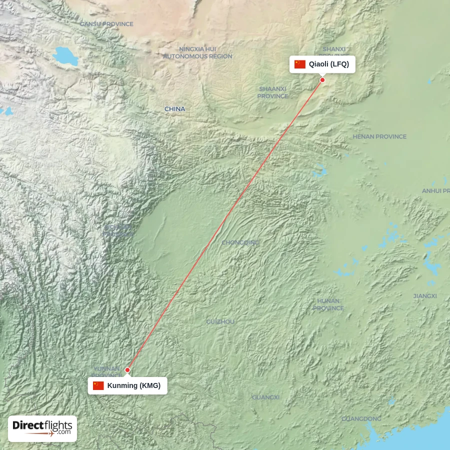 KMG - LFQ route map