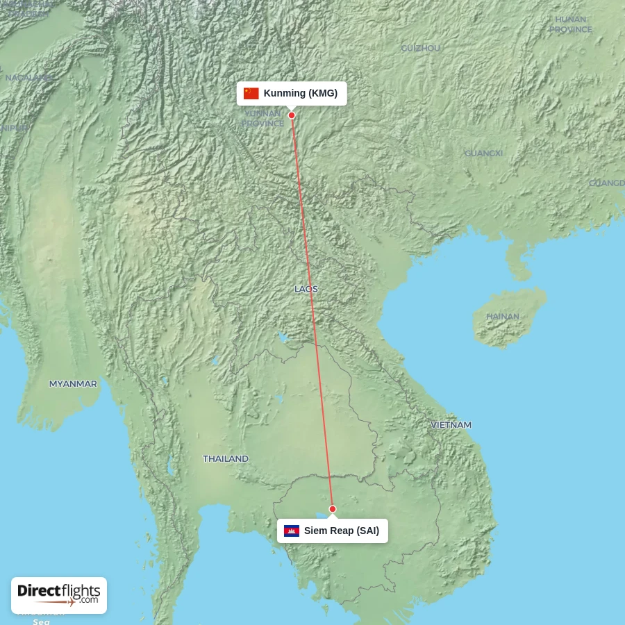 KMG - SAI route map