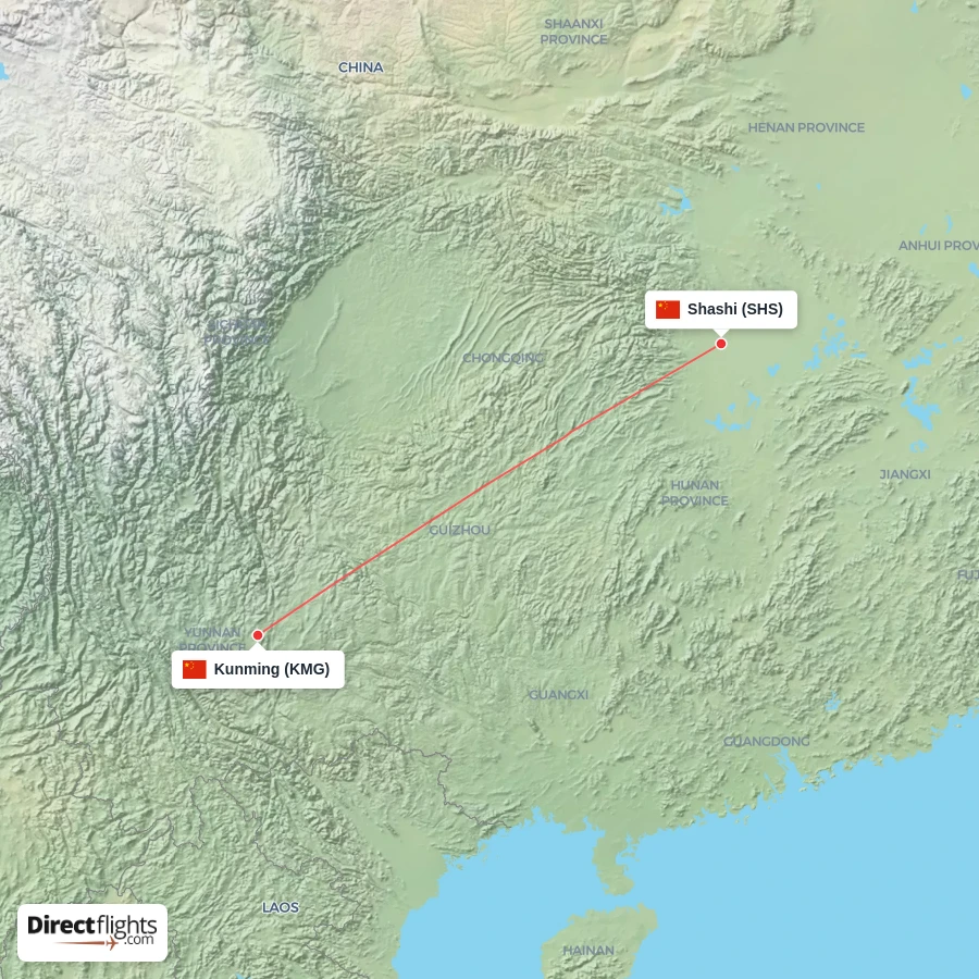 KMG - SHS route map