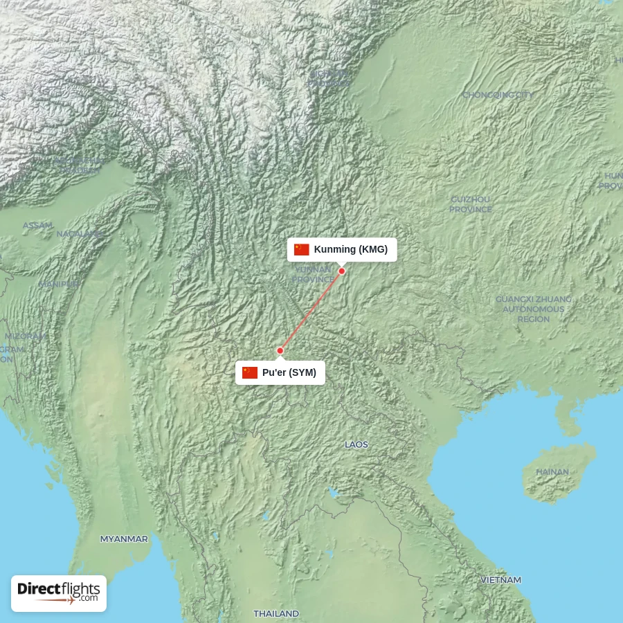KMG - SYM route map