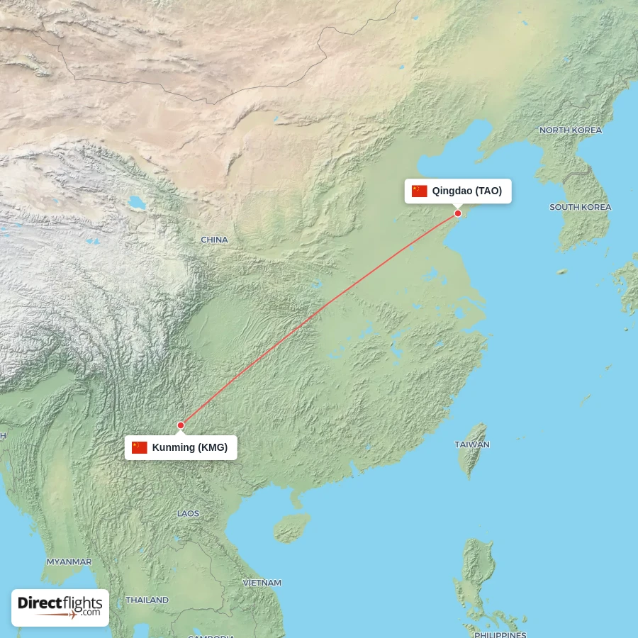 KMG - TAO route map