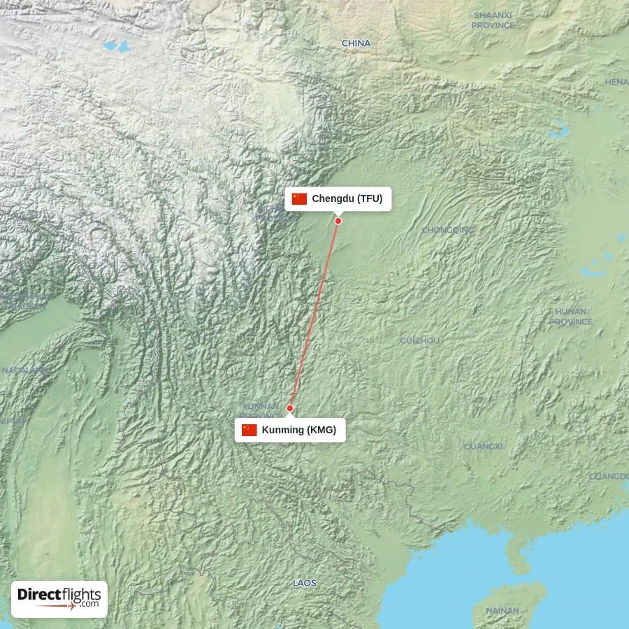 KMG - TFU route map