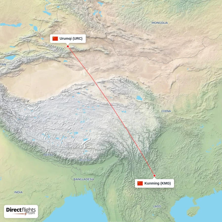 KMG - URC route map