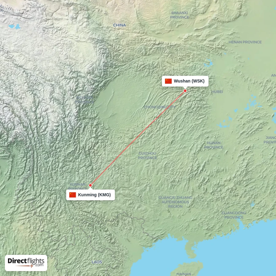 KMG - WSK route map