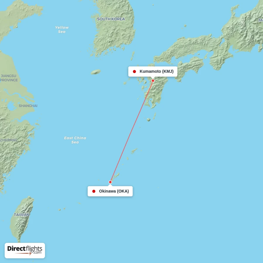 KMJ - OKA route map