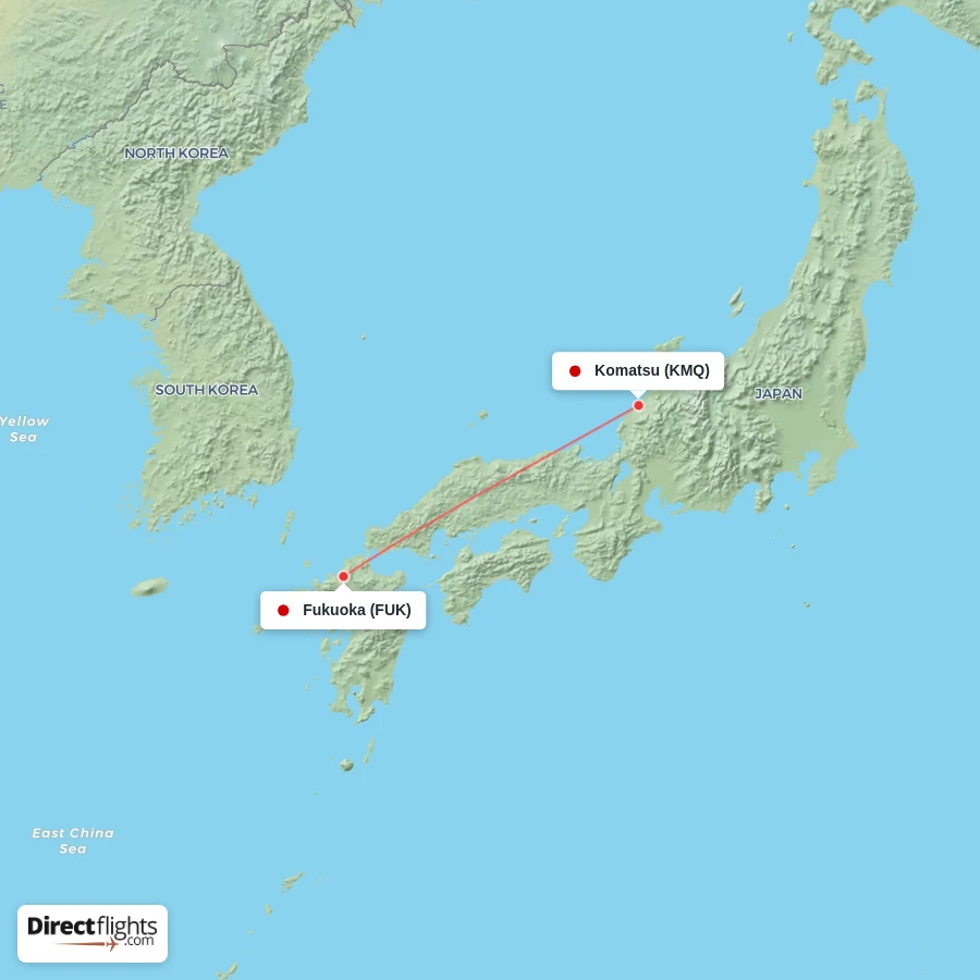 KMQ - FUK route map