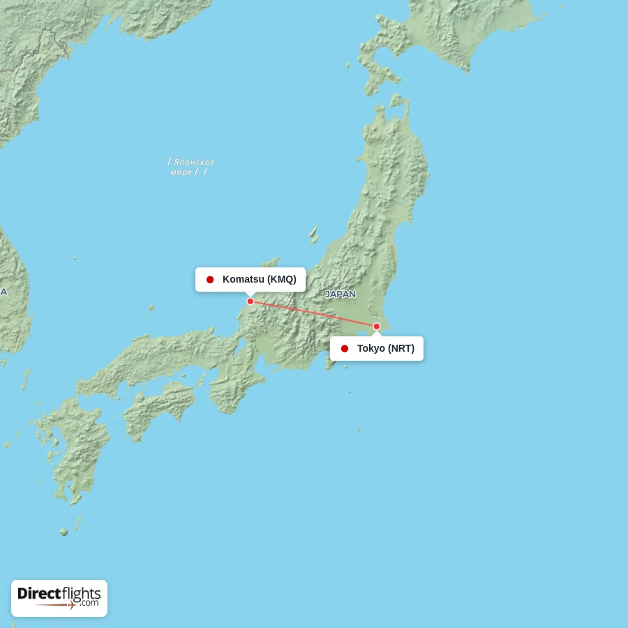 KMQ - NRT route map