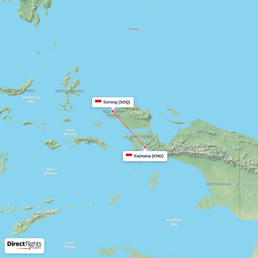 KNG - SOQ route map
