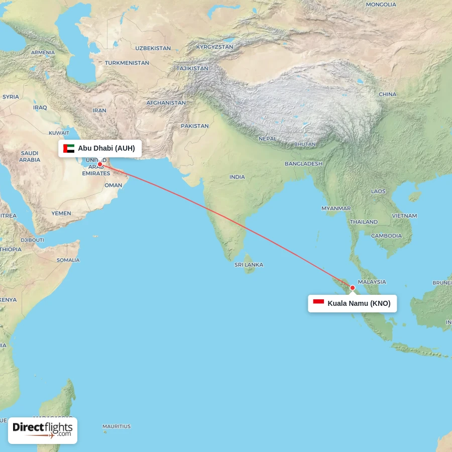 KNO - AUH route map