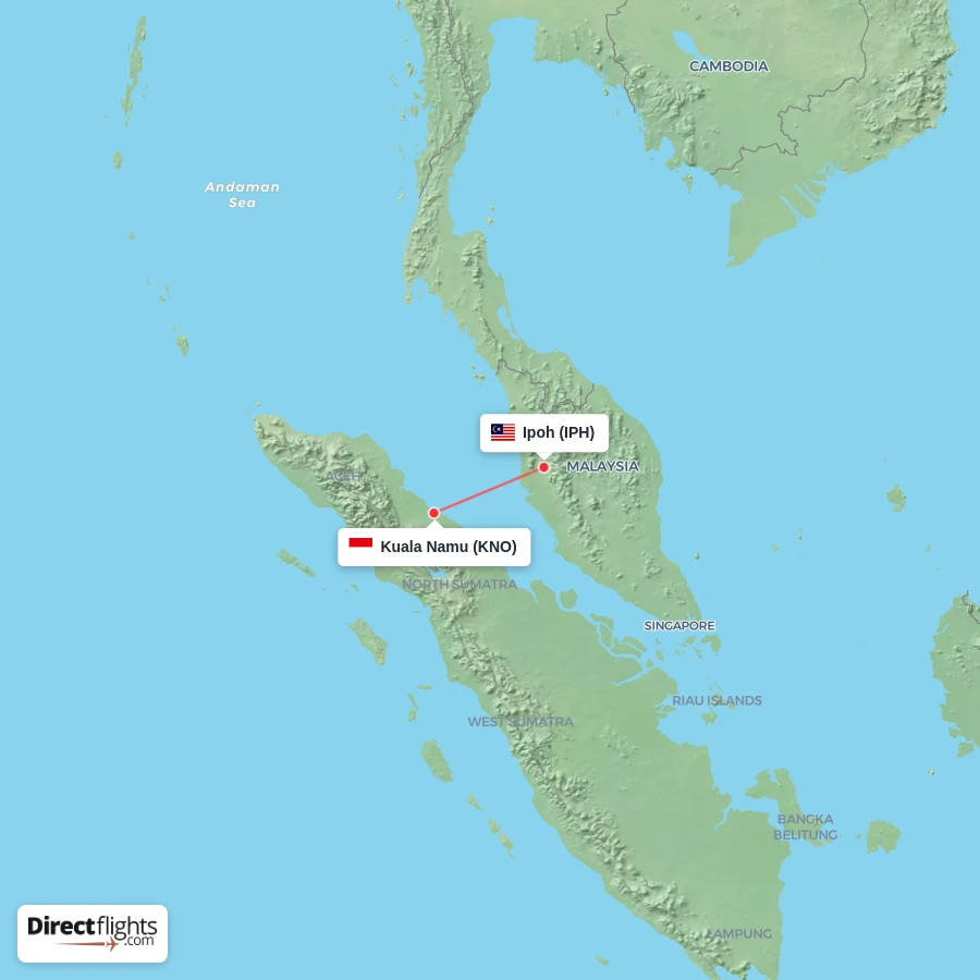 KNO - IPH route map