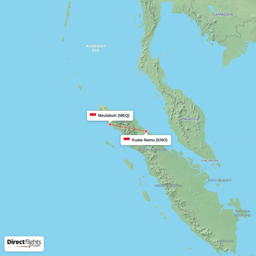 KNO - MEQ route map