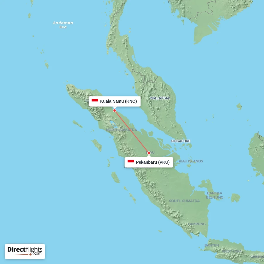 KNO - PKU route map