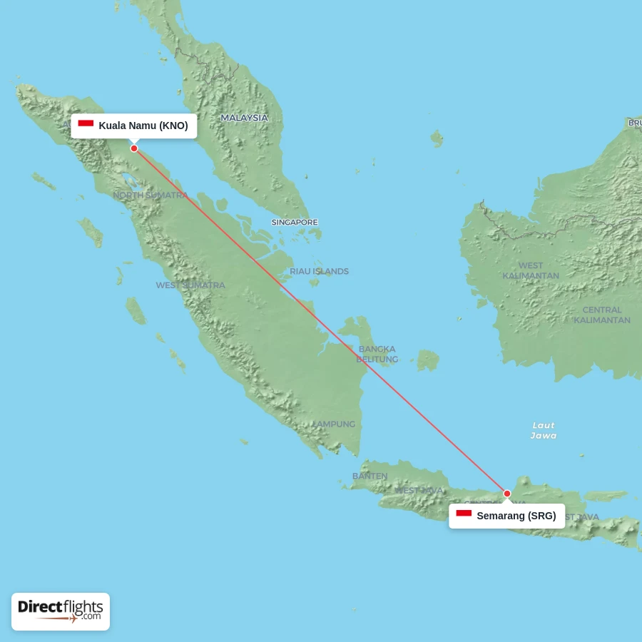 KNO - SRG route map
