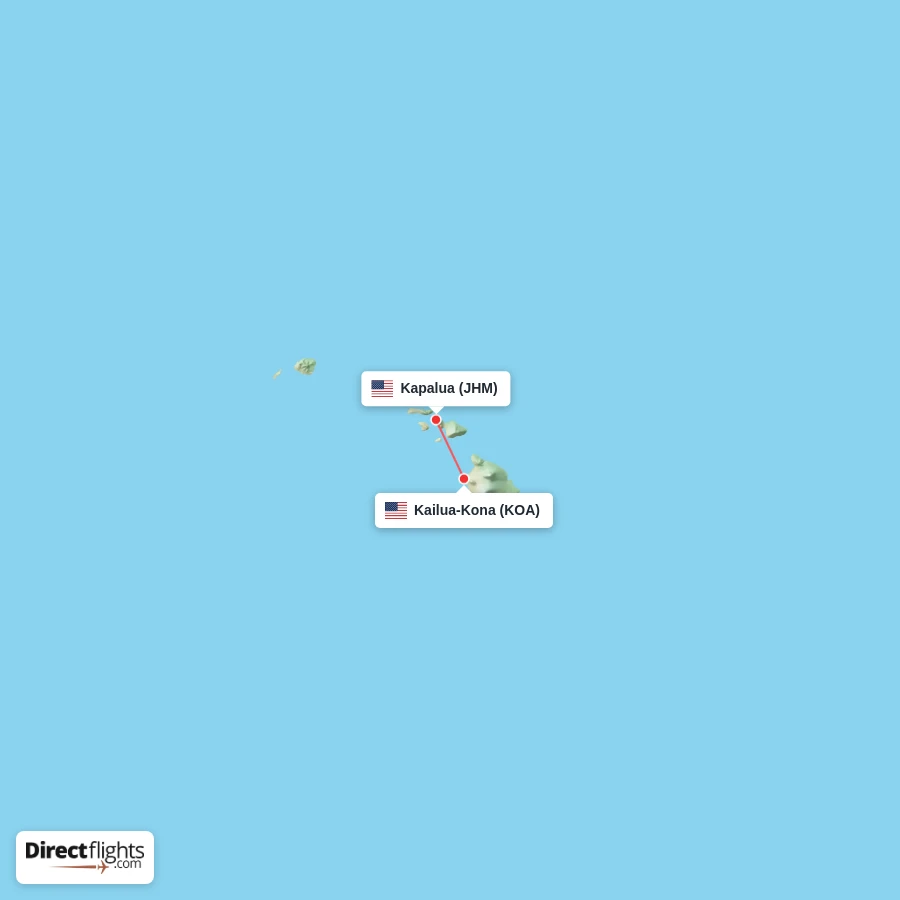 KOA - JHM route map