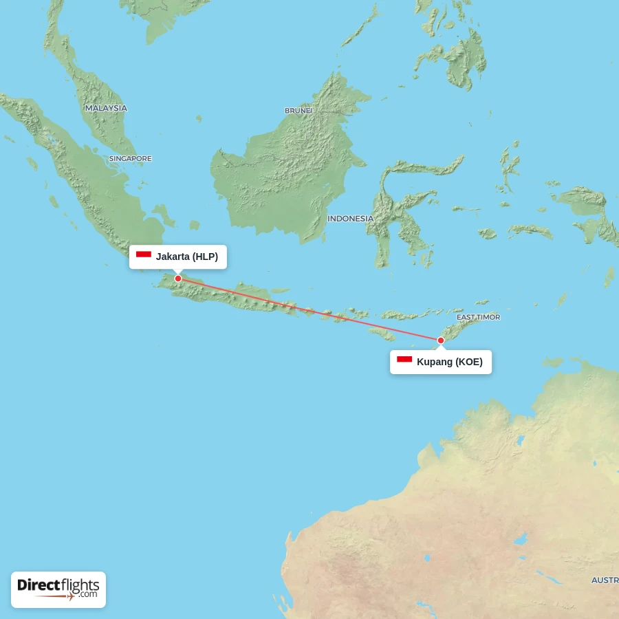 KOE - HLP route map