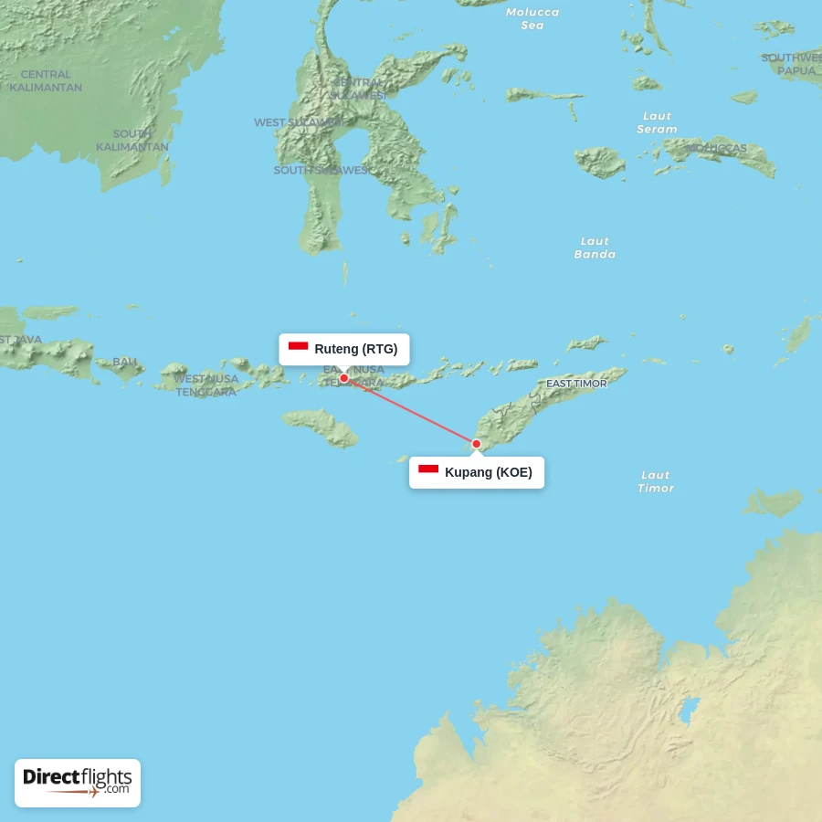 KOE - RTG route map