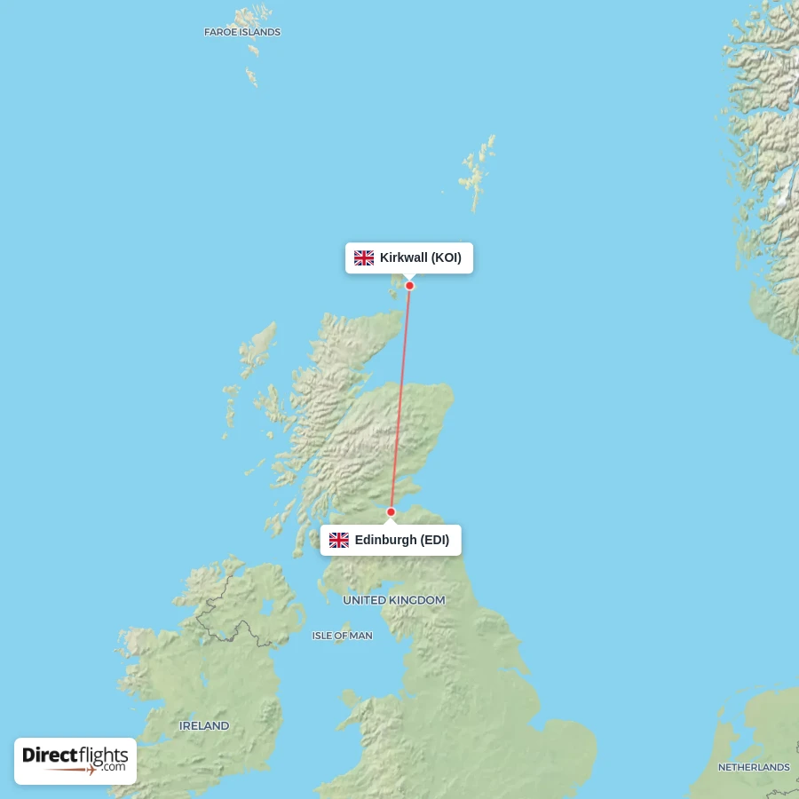 KOI - EDI route map