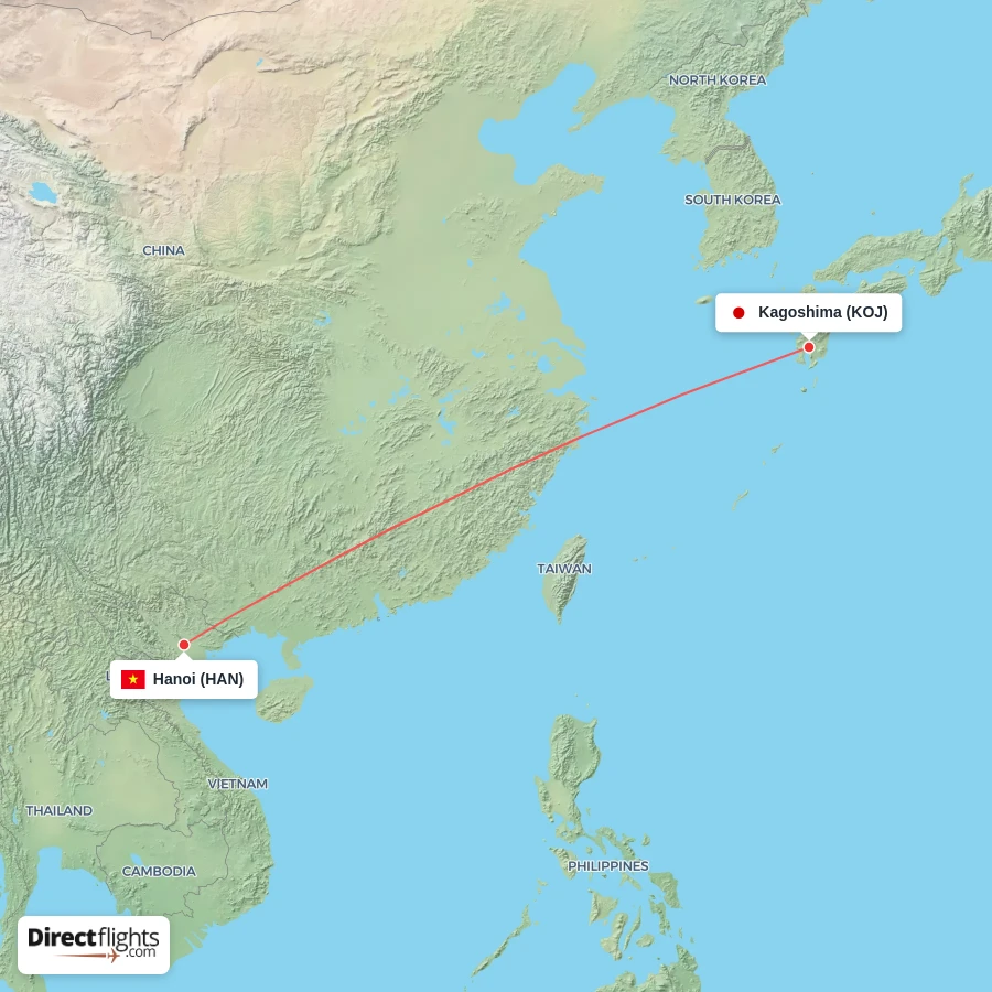 KOJ - HAN route map