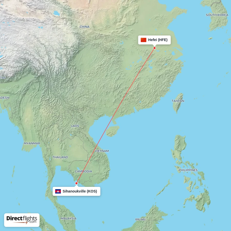KOS - HFE route map