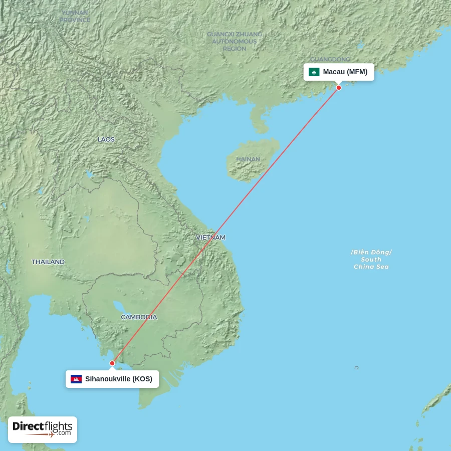 KOS - MFM route map