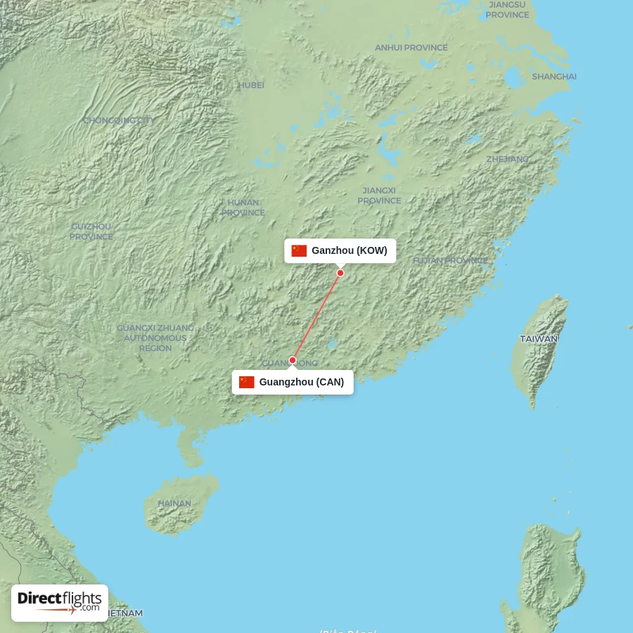 KOW - CAN route map