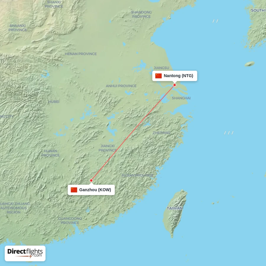 KOW - NTG route map