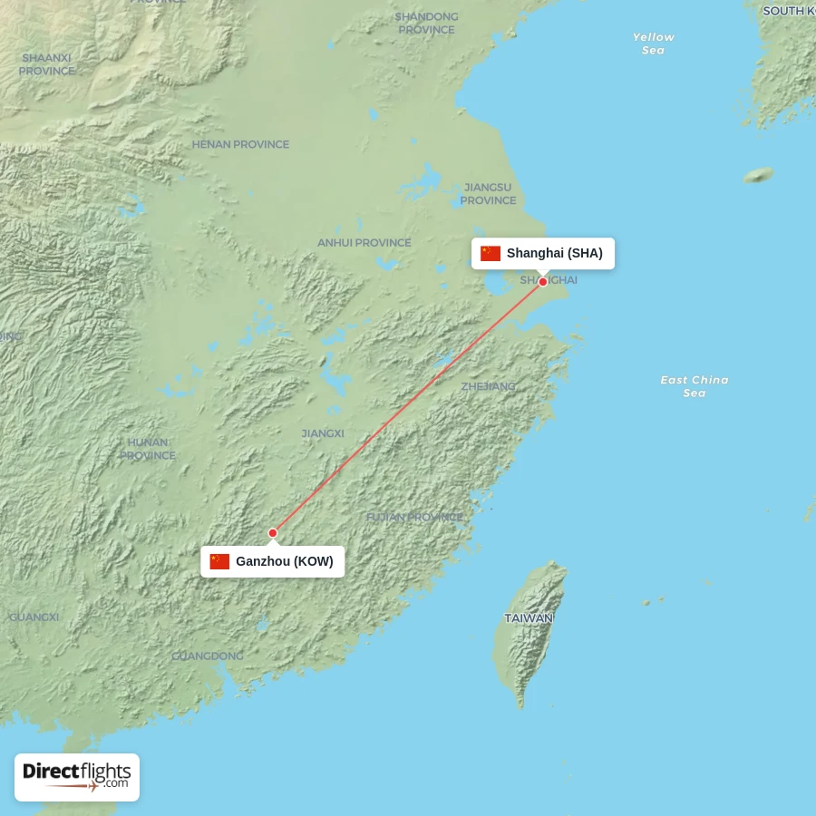 KOW - SHA route map