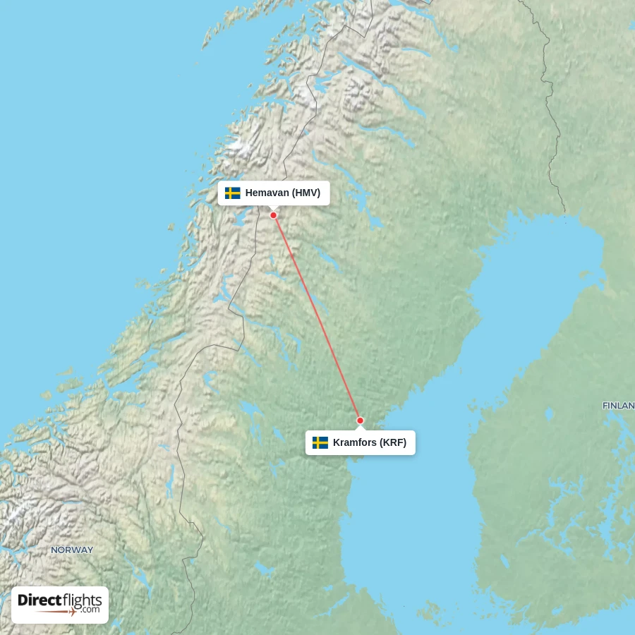 KRF - HMV route map