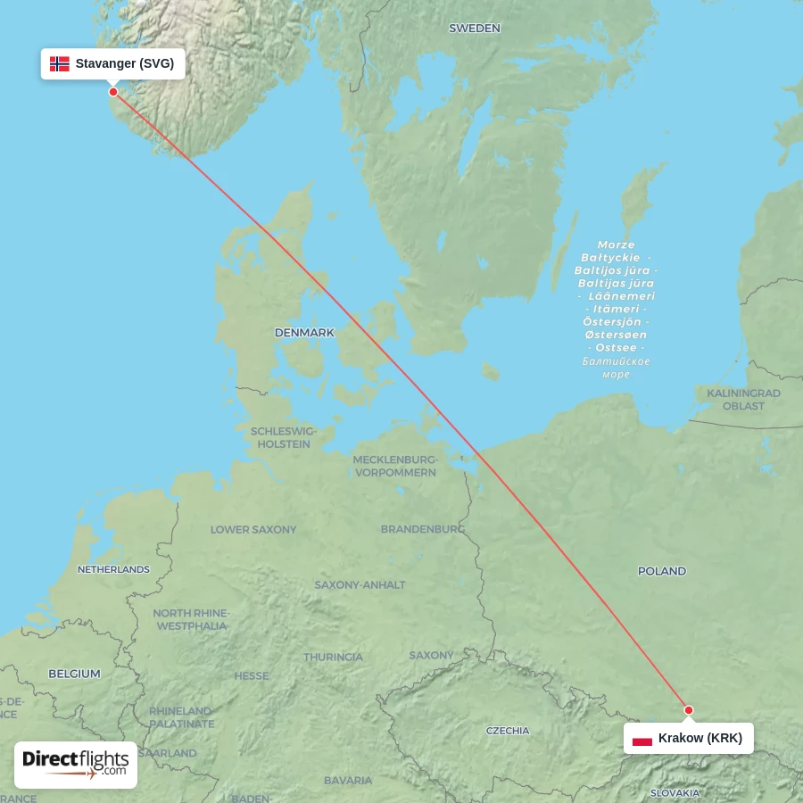 KRK - SVG route map