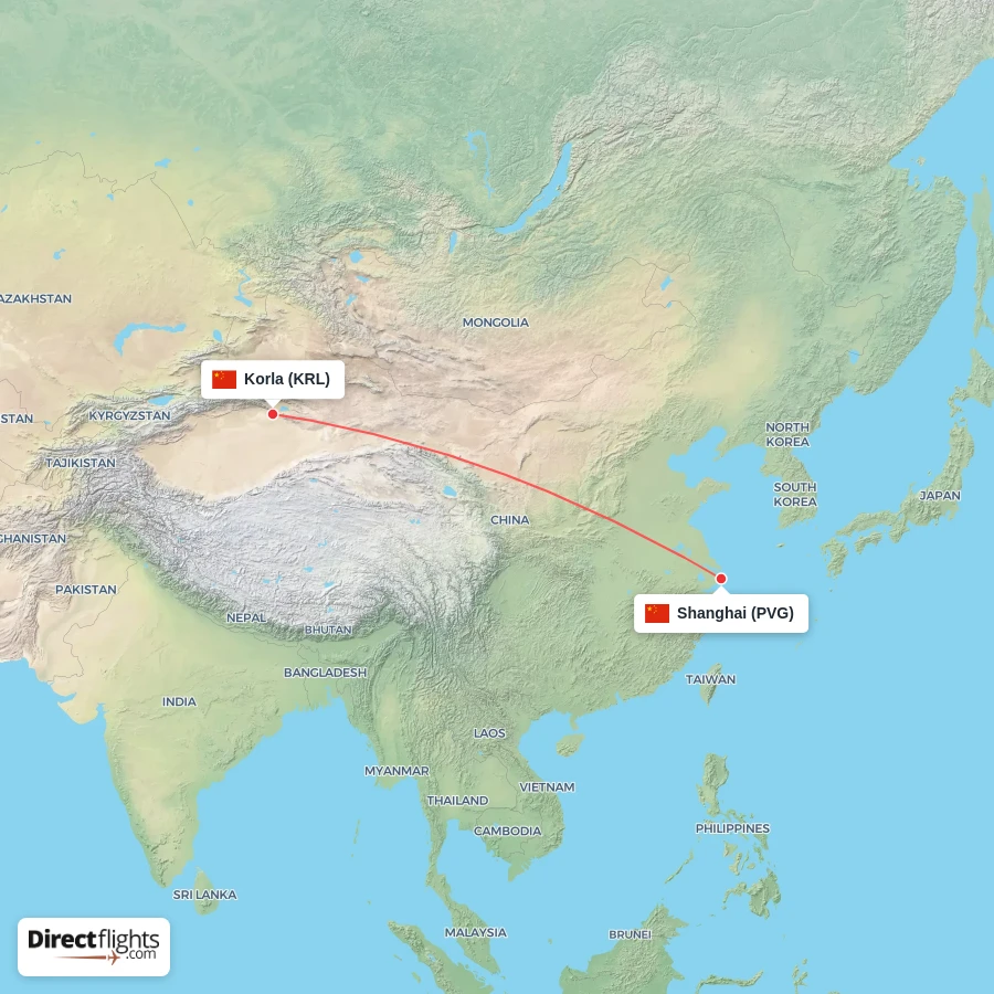 KRL - PVG route map