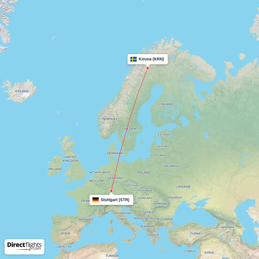 KRN - STR route map