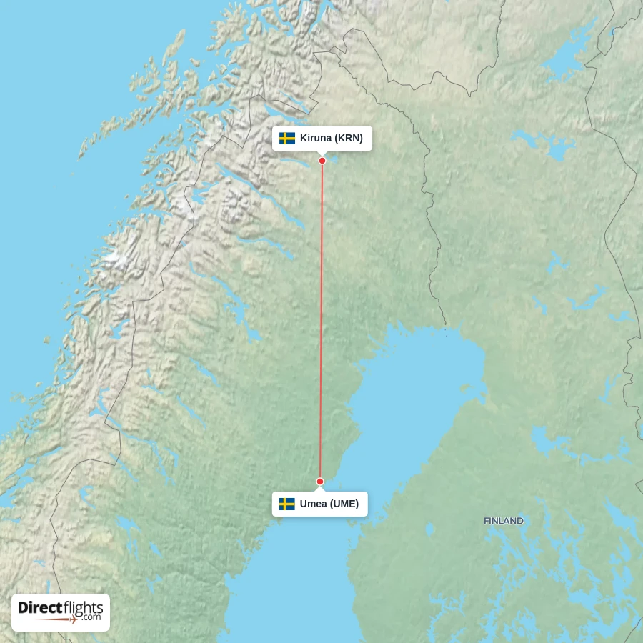 KRN - UME route map