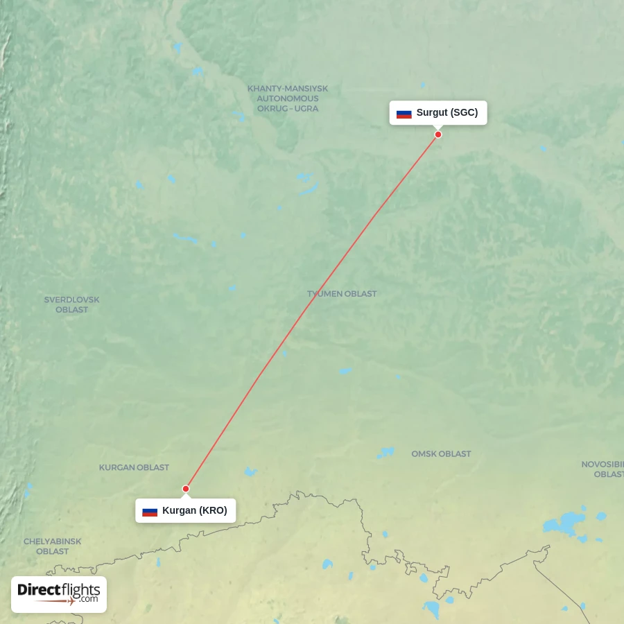 KRO - SGC route map