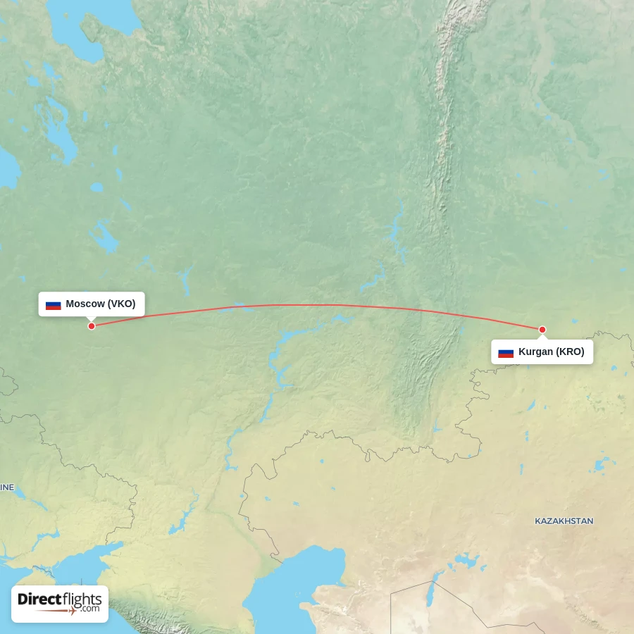 KRO - VKO route map