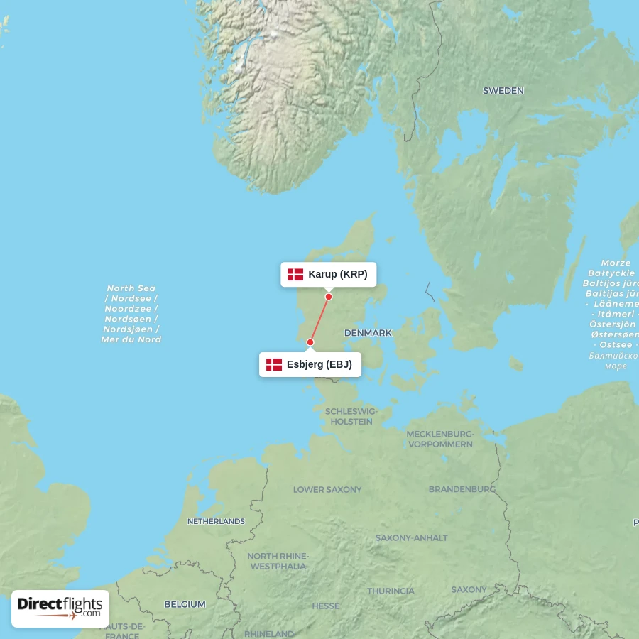 KRP - EBJ route map