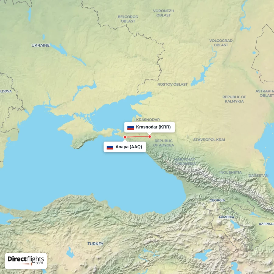 KRR - AAQ route map