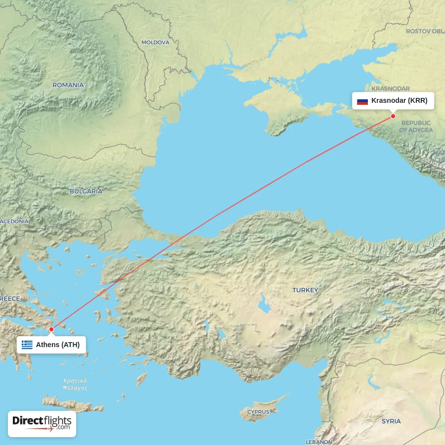 KRR - ATH route map