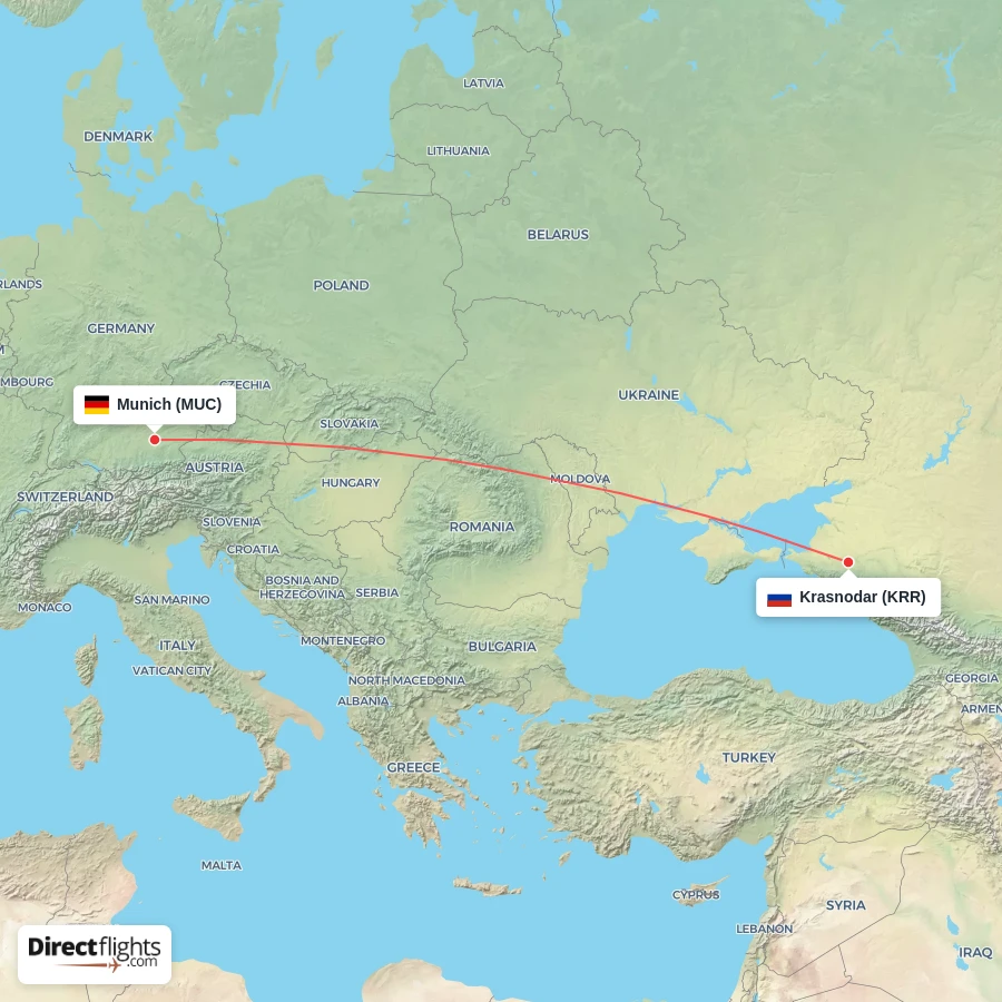 KRR - MUC route map