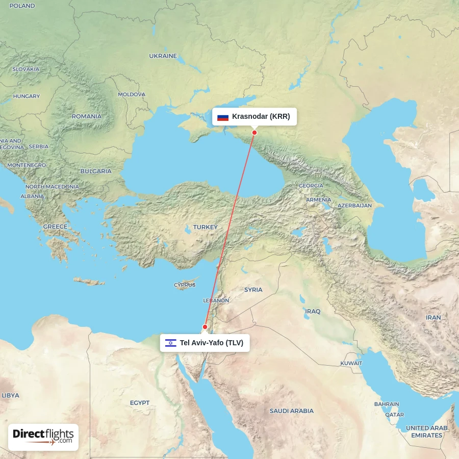 KRR - TLV route map