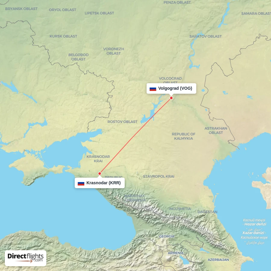 KRR - VOG route map