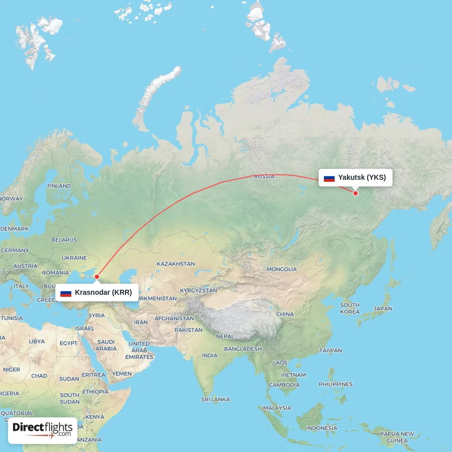 KRR - YKS route map