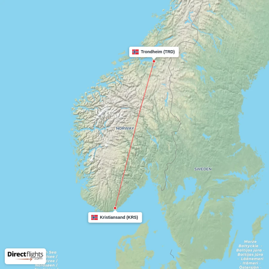 KRS - TRD route map